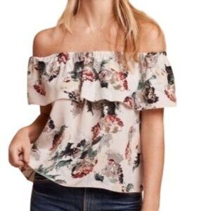 Wilfred Aritzia Floral Off-Shoulder Top  Size Small